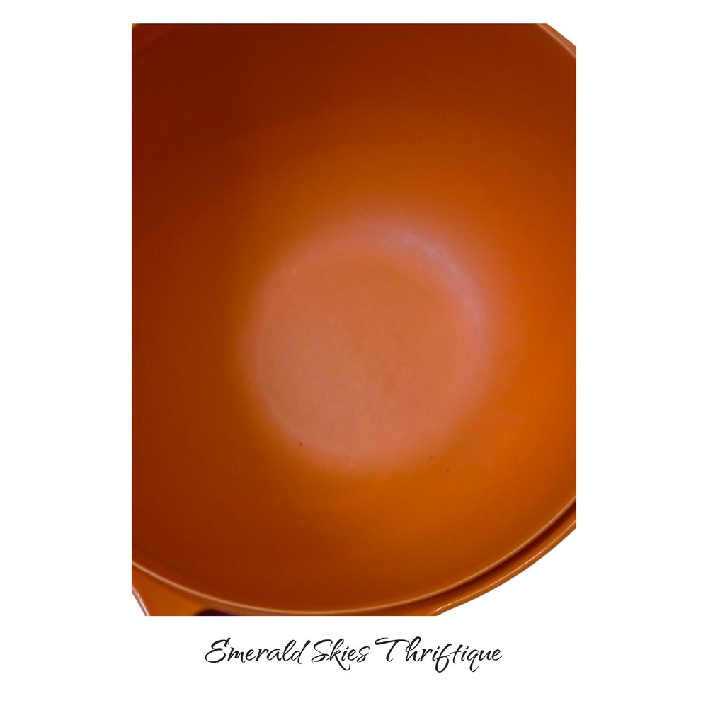 Tupperware Halloween Thatsa MegaBowl orange w Black Lid 10 L /42 cup - Picture 4 of 4